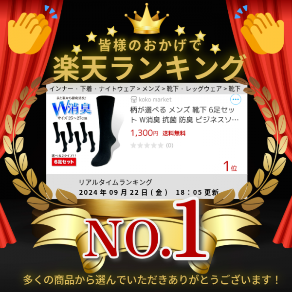 楽天市場　ランキング入賞のお知らせ